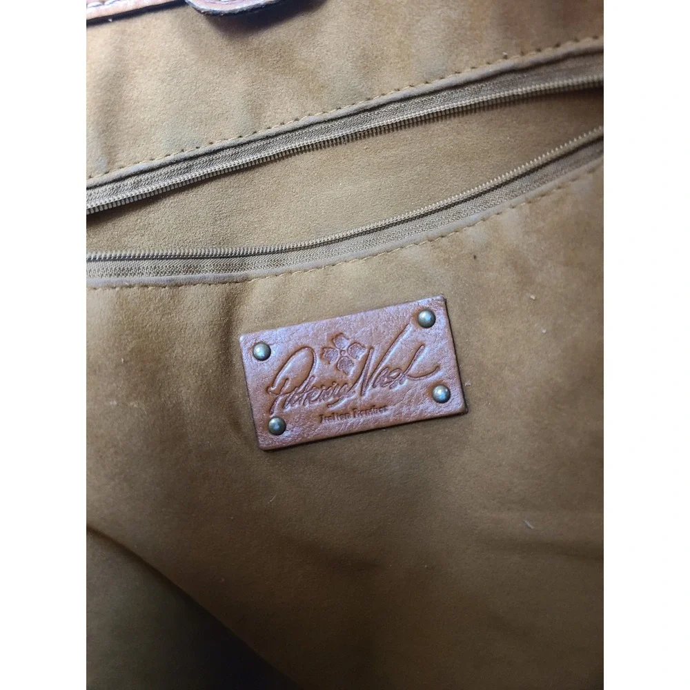 Patricia Nash Florence Toscano Tote Purse Tooled Tan Leather Western Bohemian